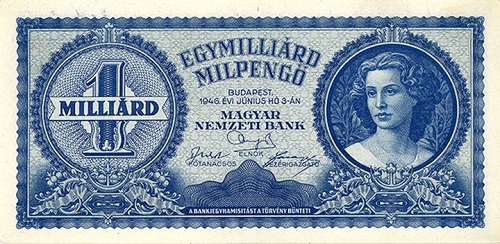 Egymilliárd millpengős bankjegy