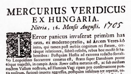 Az első magyar újság, a Mercurius Hungaricus