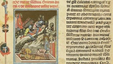 A borítóképen Szent Imre halála és Vazul megvakítása. (A Képes Krónika miniatúrája, XIV. század)